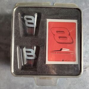 NASCAR Dale Earnhardt Jr Collectible 2 Shot Glasses Playing Cards Gift Set